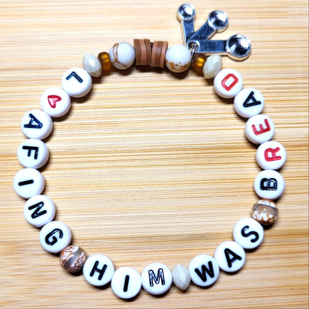 Loving Him Was Red- Sourdough Pun Taylor Swift Friendship Bracelet, Size 6"